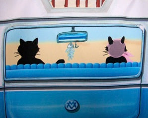 Beach Bus Litter Box Cover by KattySaks
