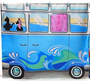 Beach Bus Litter Box Cover by KattySaks