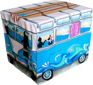 Beach Bus Litter Box Cover by KattySaks