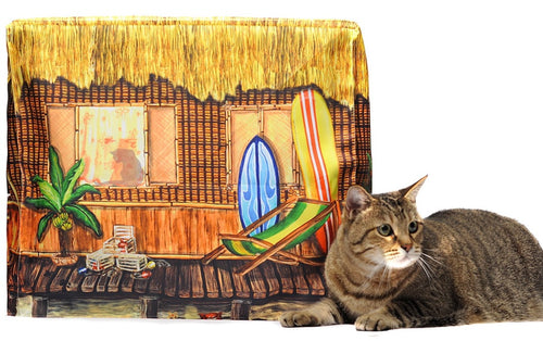 Surf Shack Litter Box Cover by KattySaks