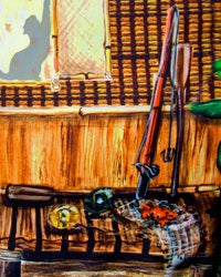 Surf Shack Litter Box Cover by KattySaks